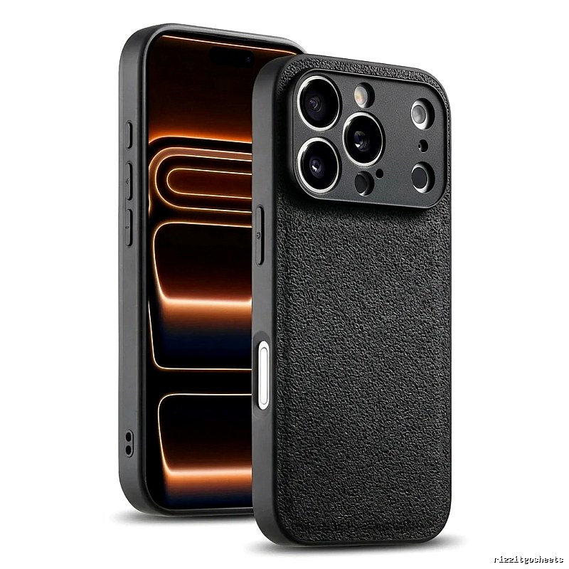 Fashionable black leather case suitable for iPhone