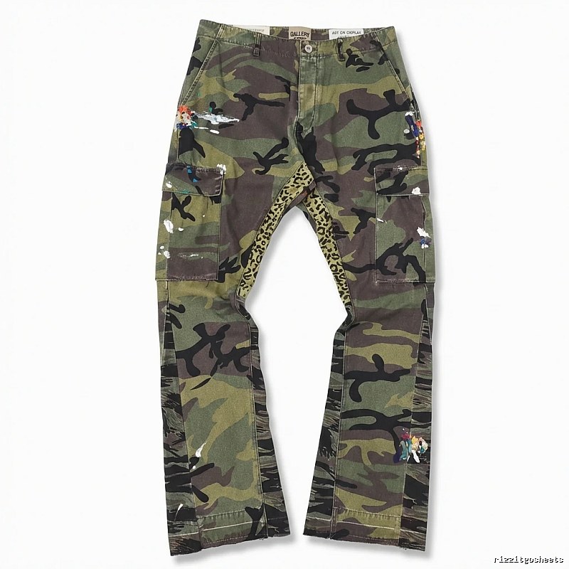 Gallery Dept Camouflage Graffiti Style Long Pants
