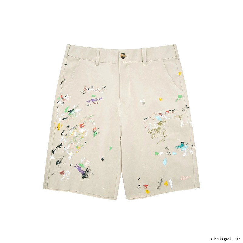 Gallery Dept Graffiti Style Beige Shorts