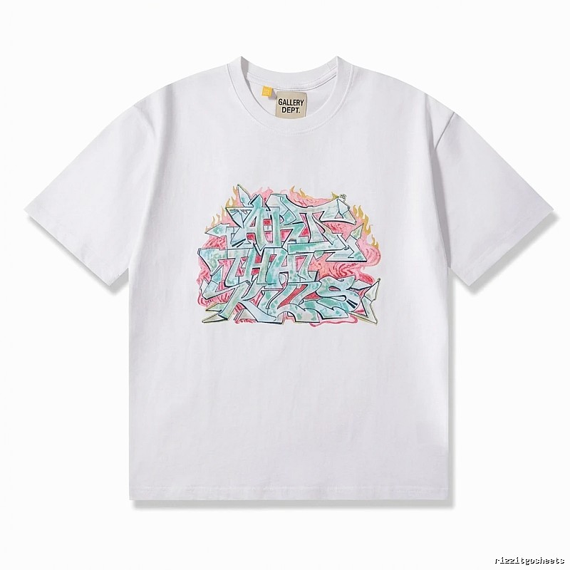 Gallery Dept Graffiti Style White T-shirt
