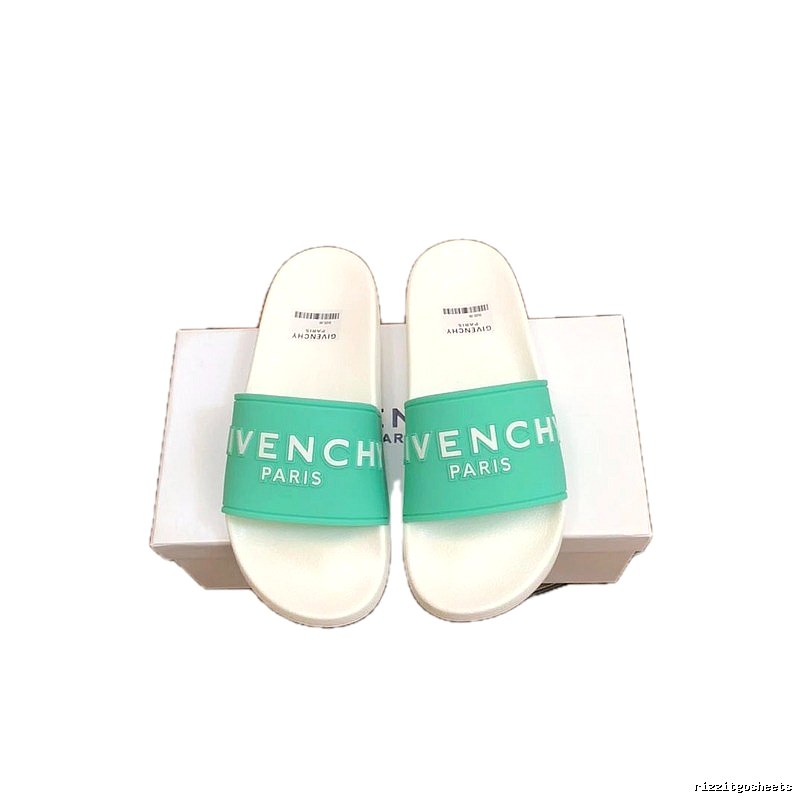 Givenchy Trendy Letter Mint Green Slides