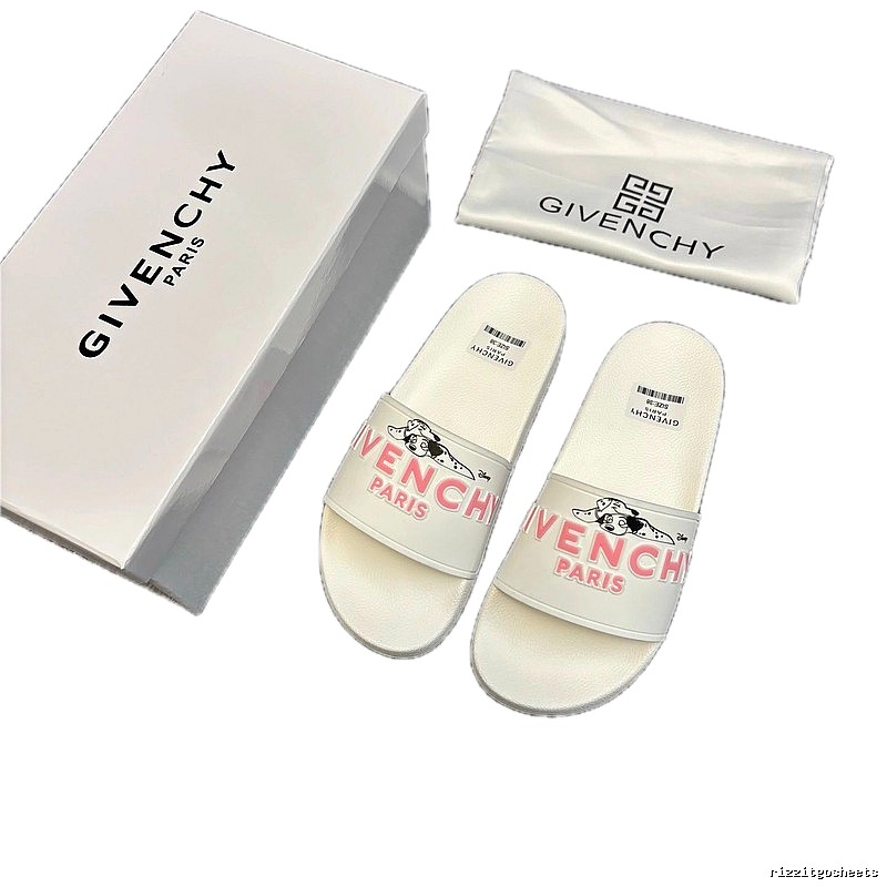 Givenchy x Disney Co-branded Casual Style White Slippers