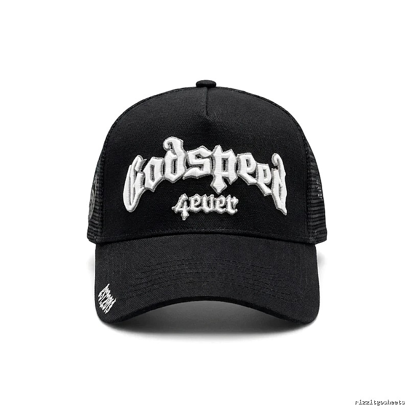 Godspeed retro-style black cap