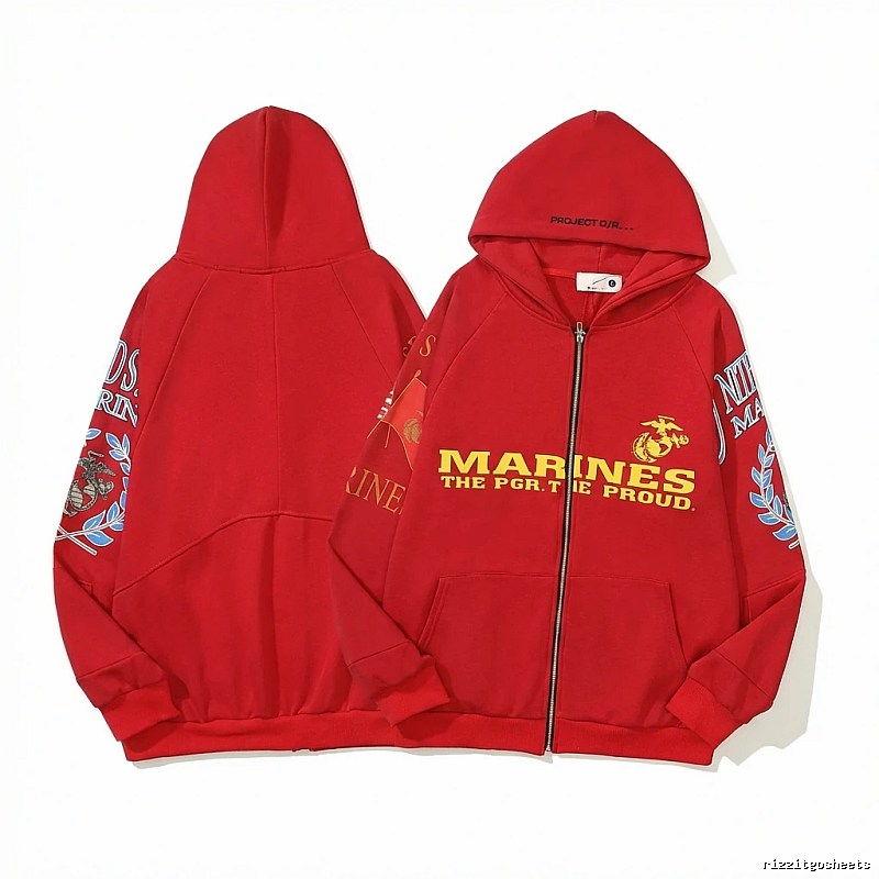 Grailz retro-style red hoodie