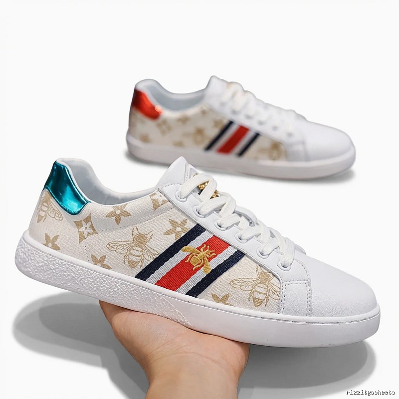 Gucci Bee Collection Fashionable White Shoes