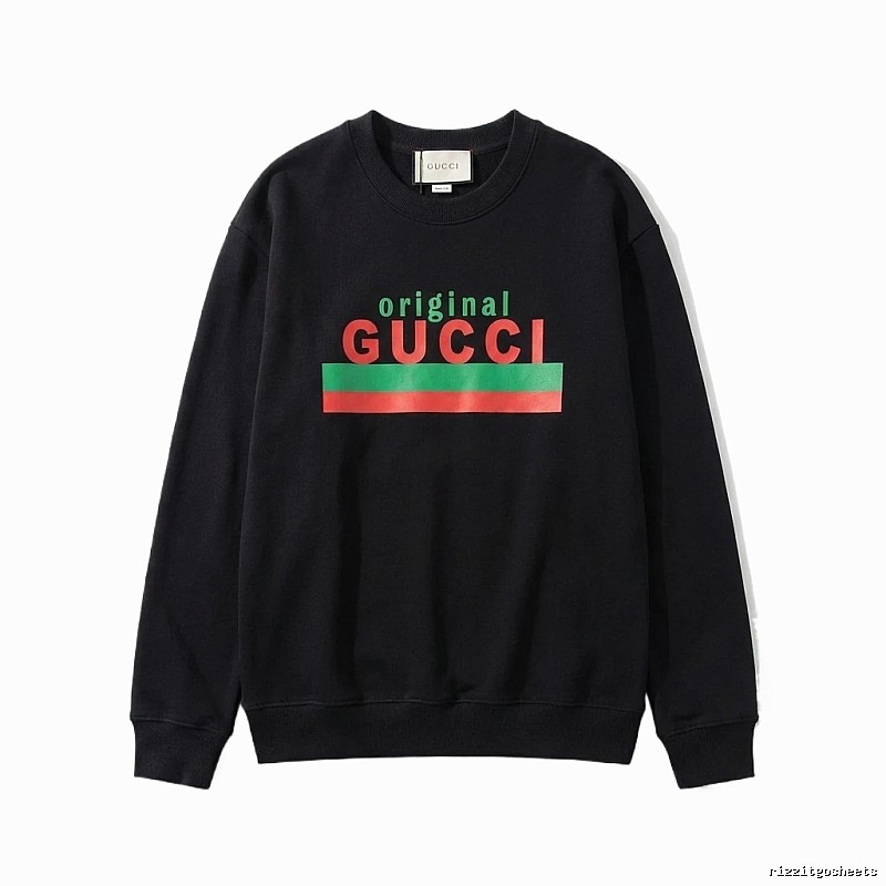 Gucci letter - printed black sweatshirt