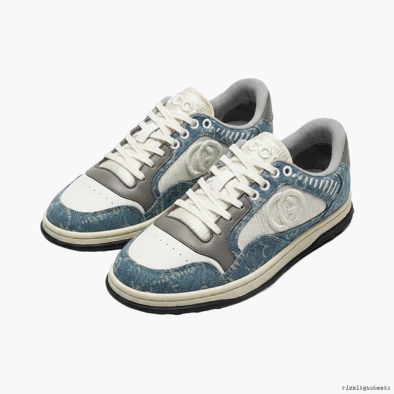 Gucci retro-style grey-green sports shoes