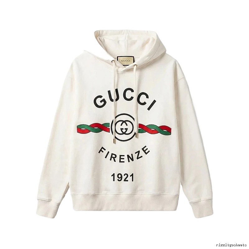 Gucci retro-style white hoodie