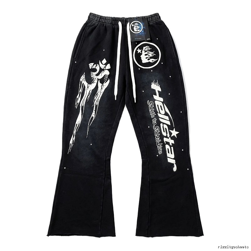 Hellstar dark style black long trousers