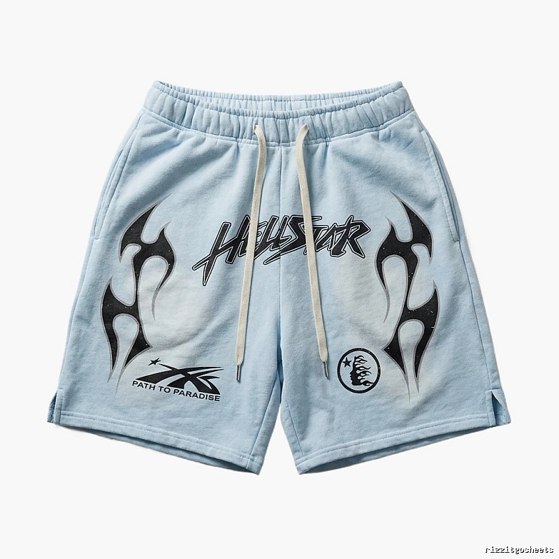 Hellstar dark style light blue shorts