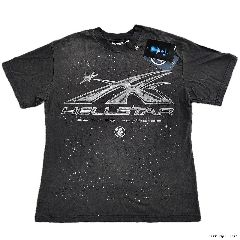 Hellstar Starry Sky Collection Vintage Distressed Black T-Shirt