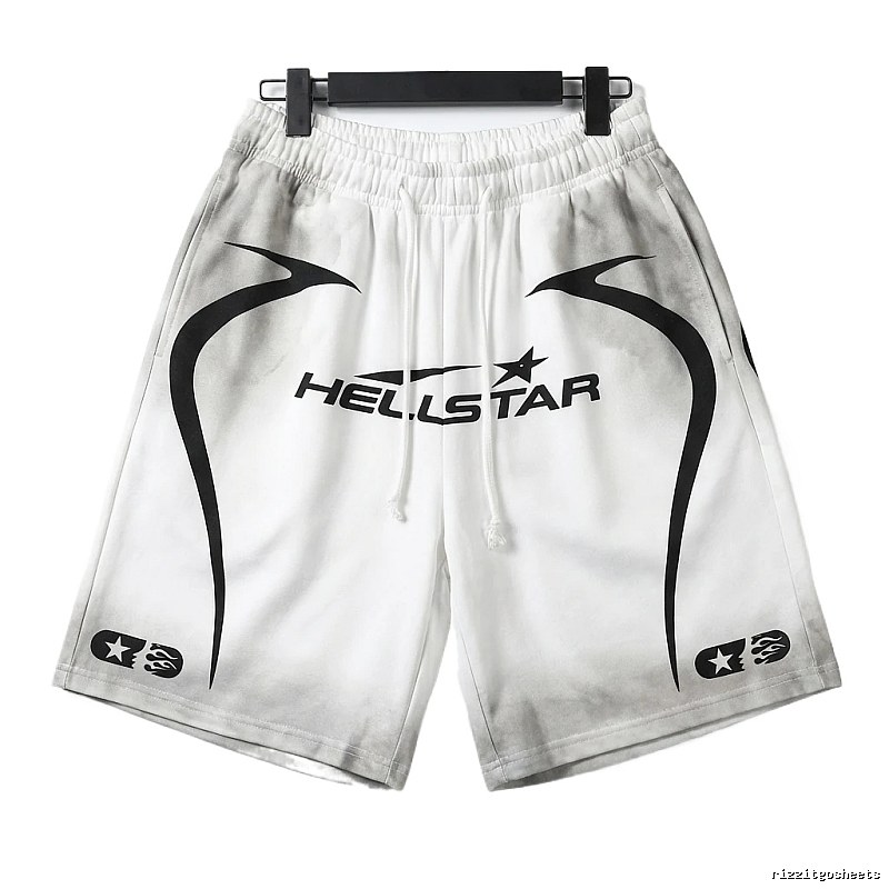 Hellstar Trendy Style White Shorts
