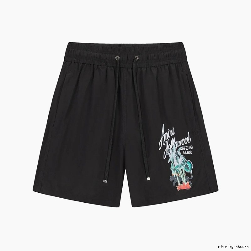 Hollywood-style black shorts from AMIRI