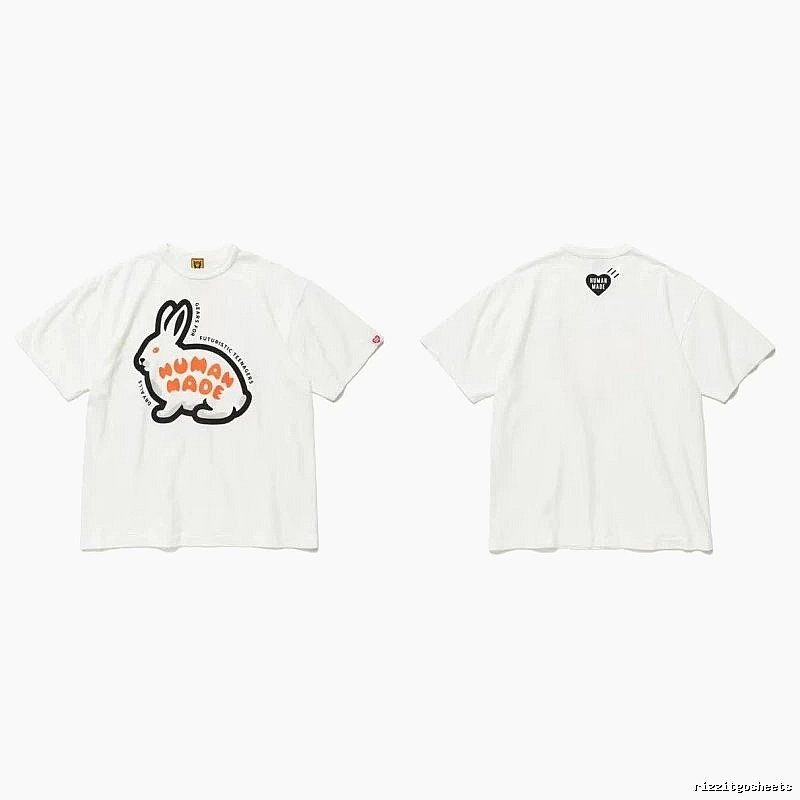 Human Made Daily Heart logo T-shirt Black Green Human with Visual Detail