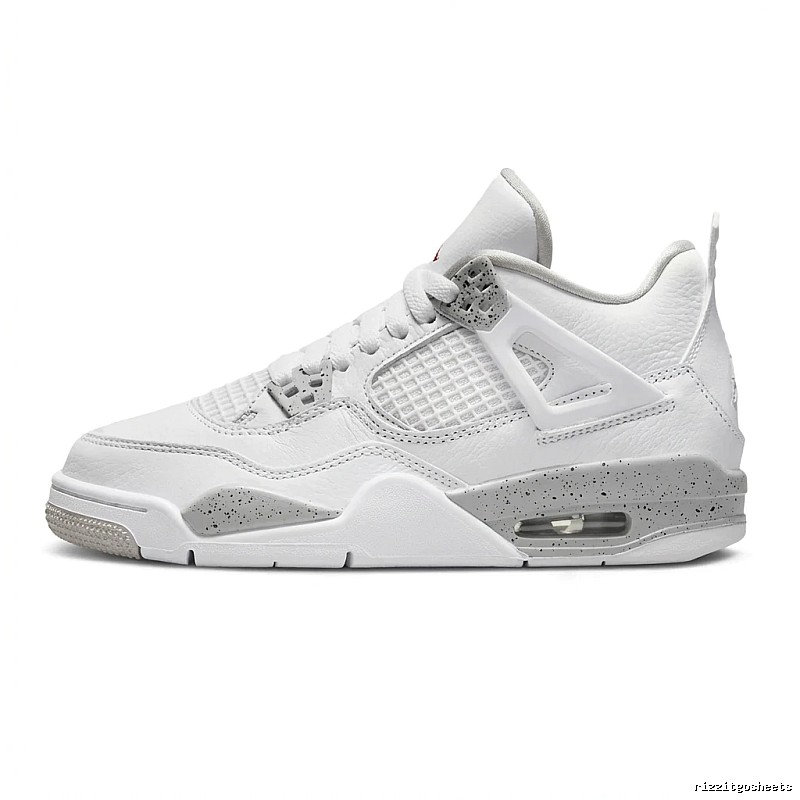 Jordan 4 Gray and White Trendy and Cool Athletic Shoes