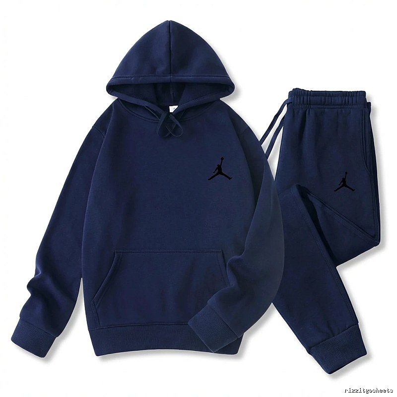 Jordan sporty style navy blue suit
