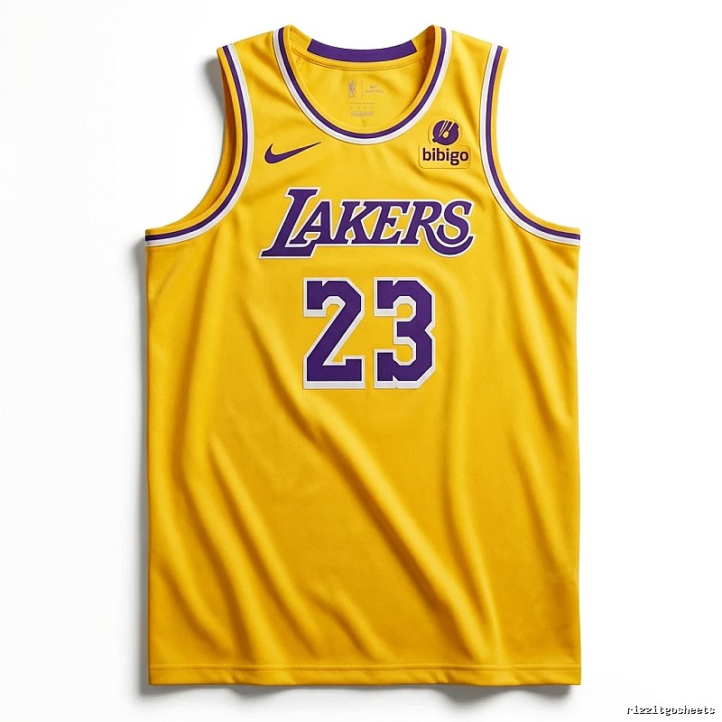 LBJ Lakers retro yellow jersey