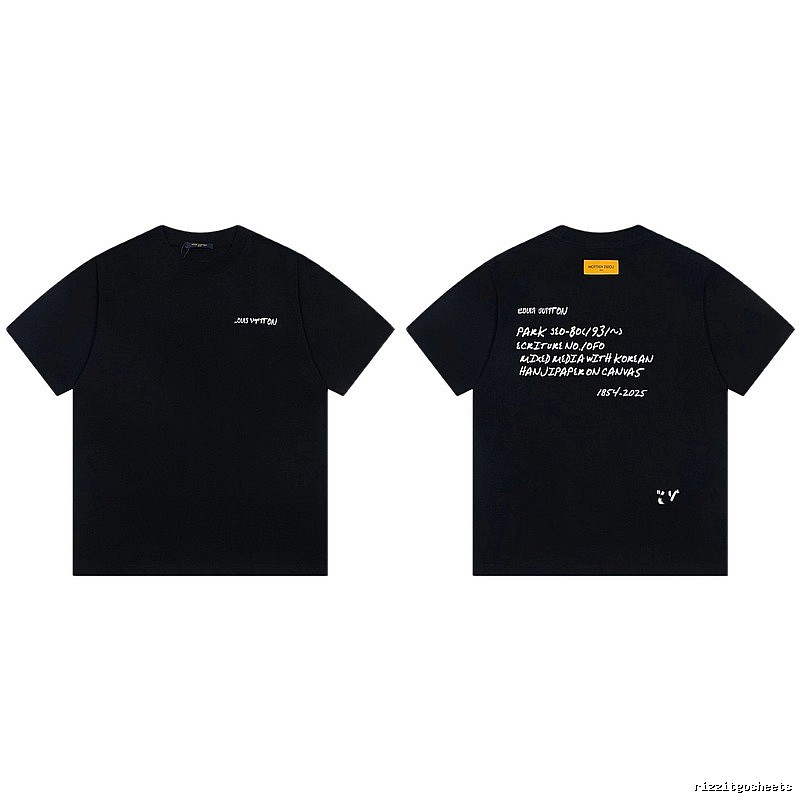 Louis Vuitton Graffiti Street Style Black Short Sleeve T-Shirt