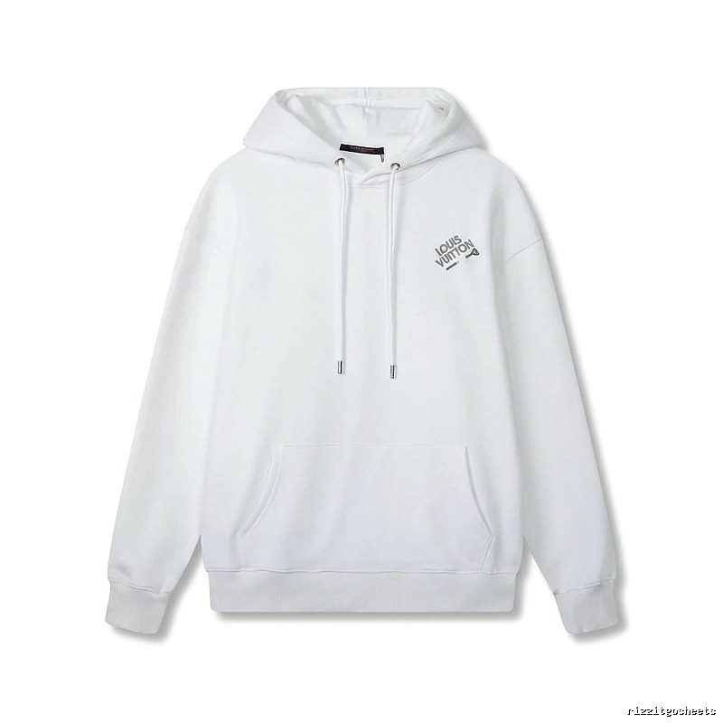 Louis Vuitton minimalist style white hoodie
