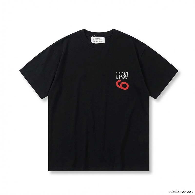 Maison Margiela black T-shirt with digital printing style