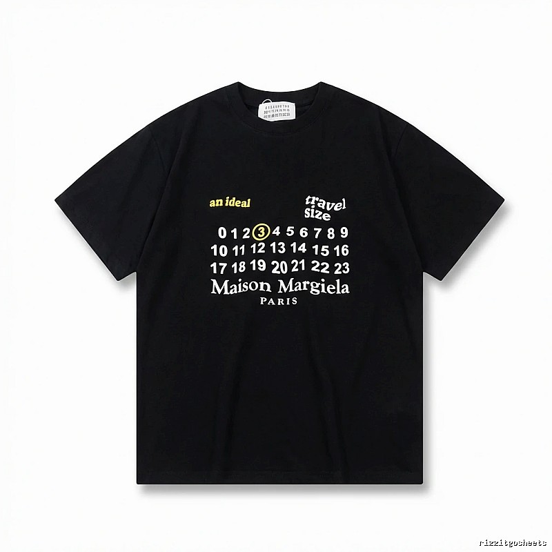 Maison Margiela digital print style black T-shirt