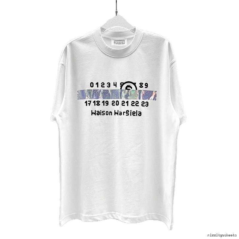 Maison Margiela Digital Trendy & Edgy Style White T-Shirt