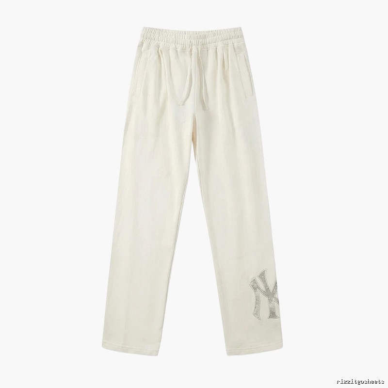 MLB casual style white long trousers