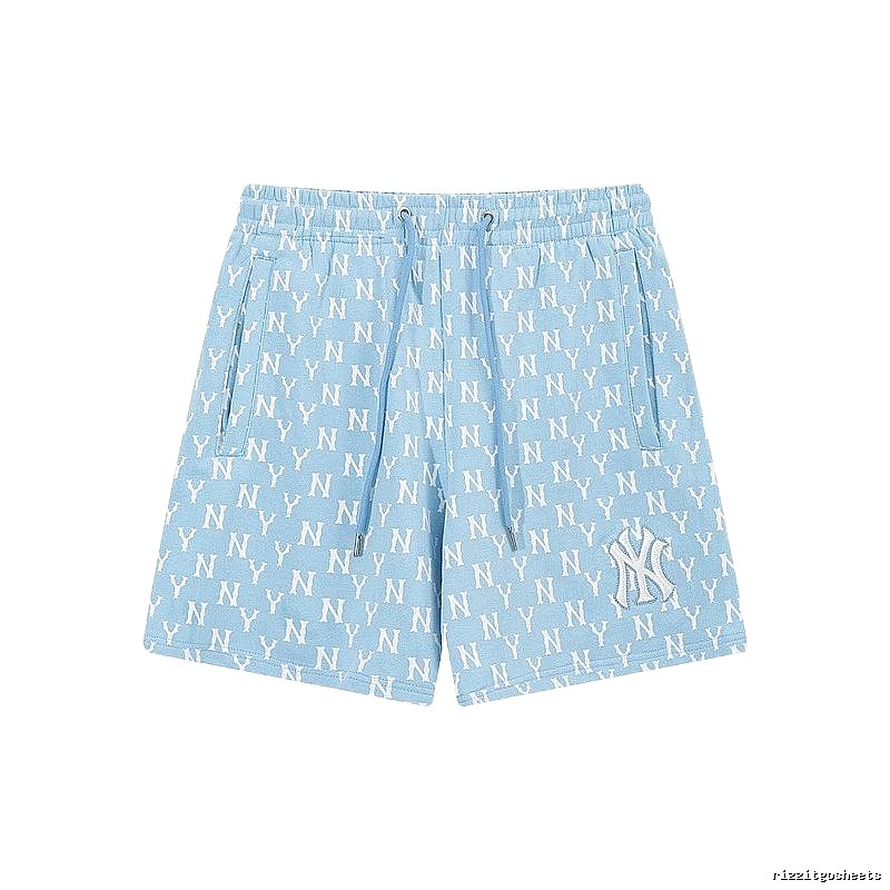 MLB full-print style light blue shorts