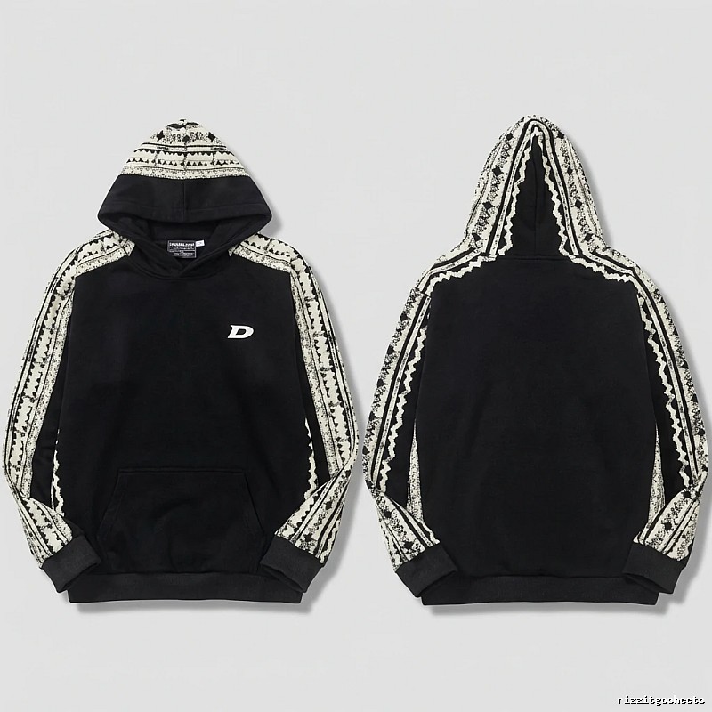 MLB retro style black hoodie
