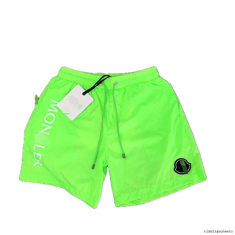 Moncler Beach Collection Casual Style Fluorescent Green Shorts