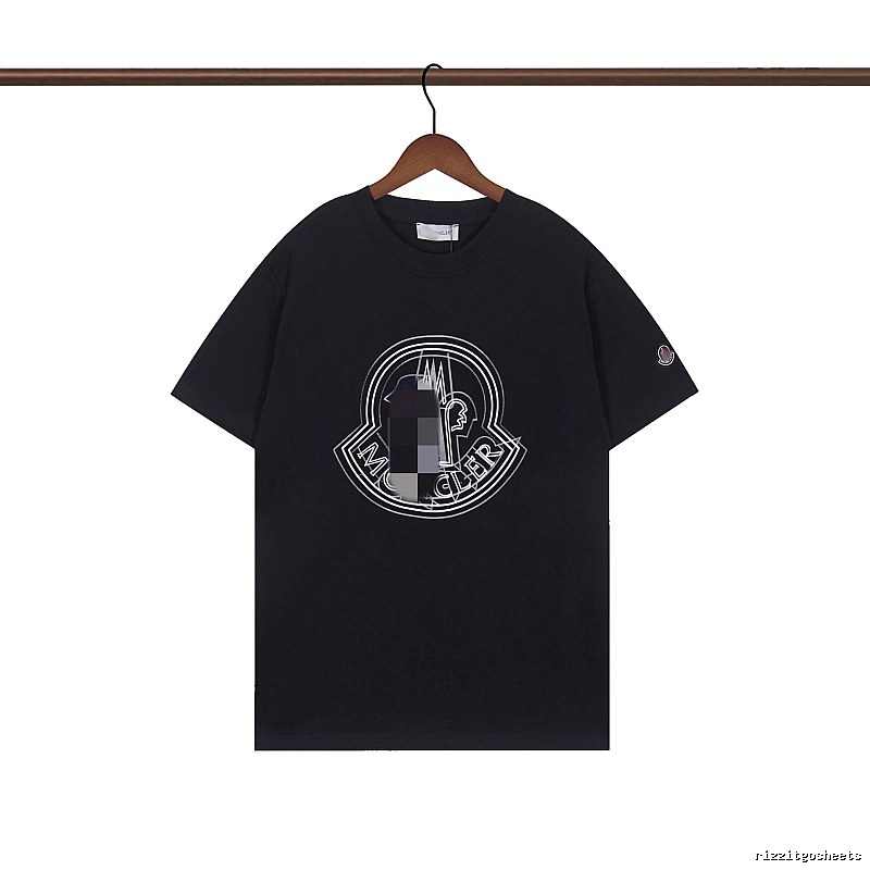 Moncler Classic Logo Casual Black Short-sleeve T-shirt