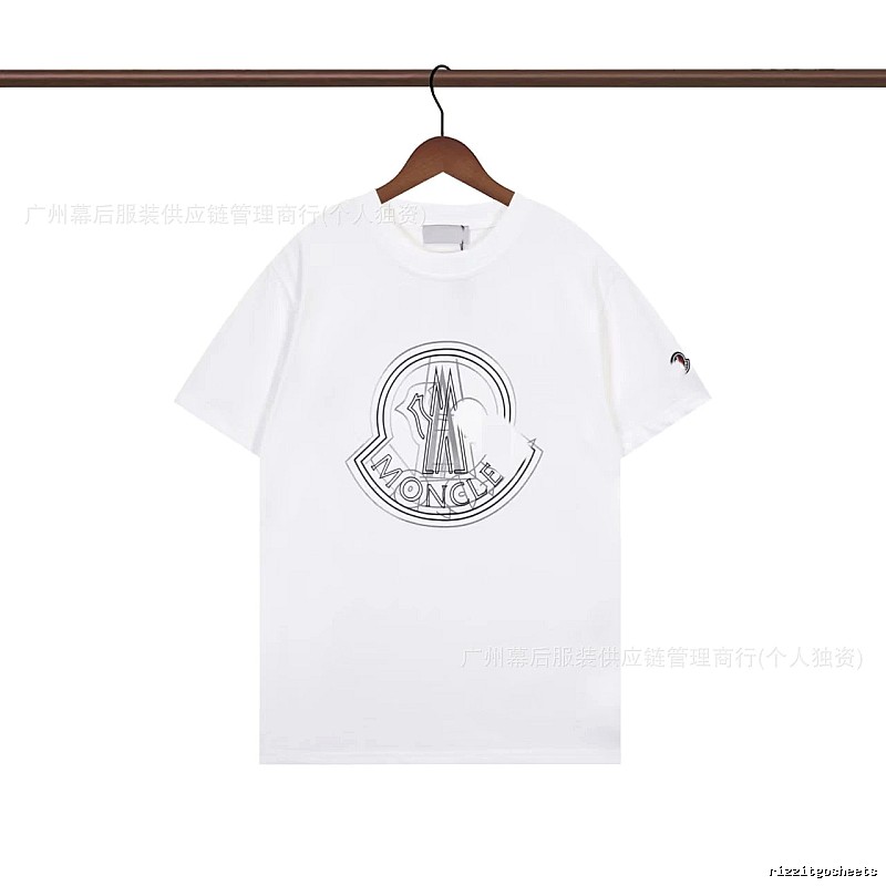 Moncler Large Logo Trendy Style White Short-sleeve T-shirt
