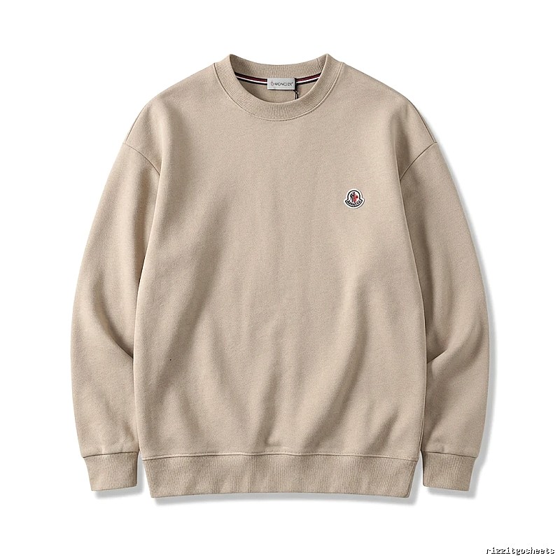 Moncler minimalist style beige sweatshirt