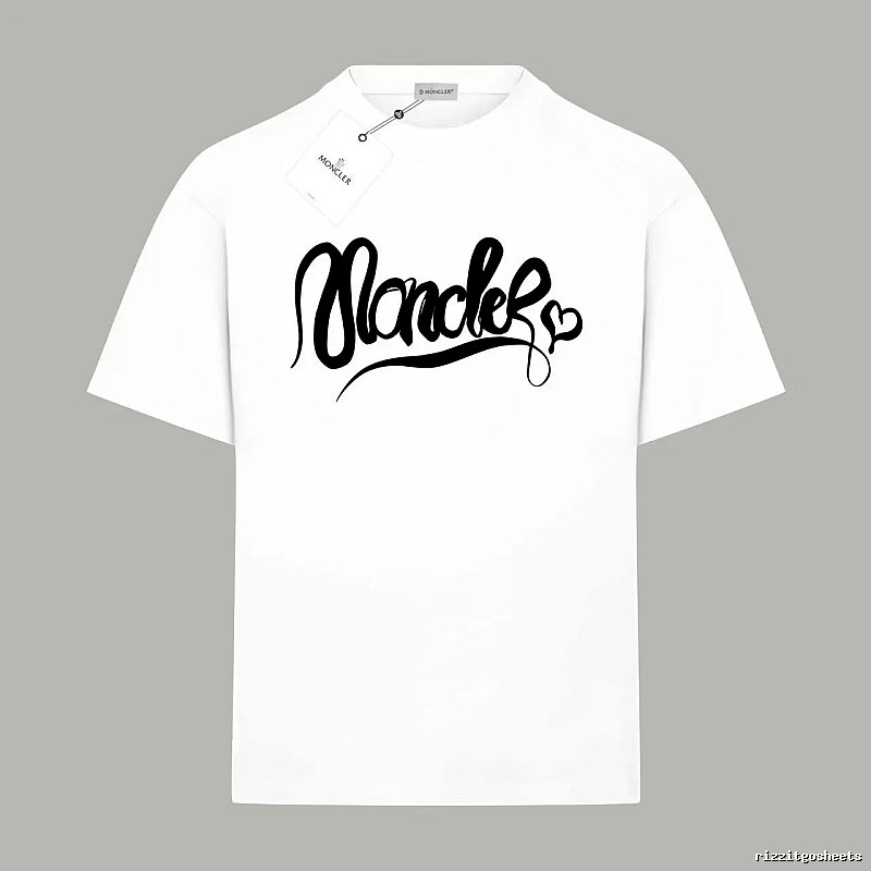 Moncler minimalist style white T-shirt