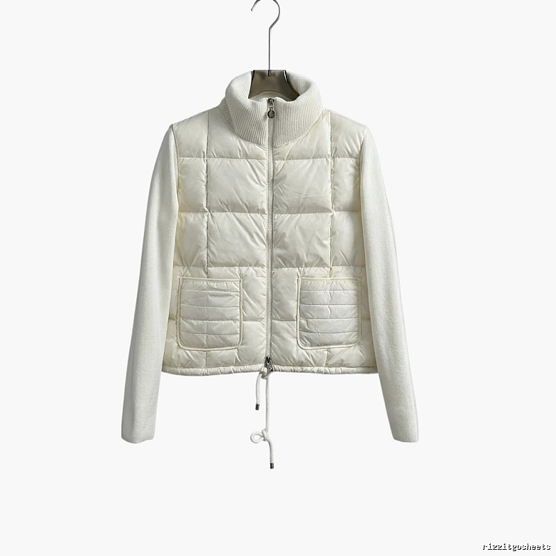 Moncler retro-style white down jacket