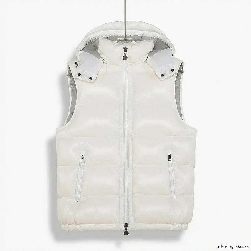 Moncler shiny and fashionable white down vest