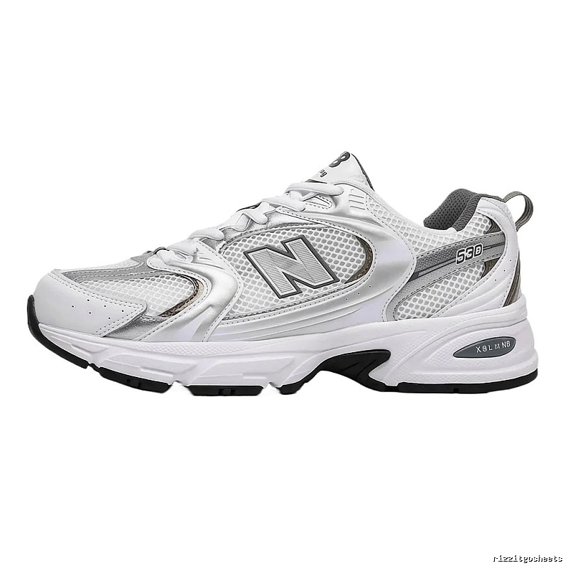 New Balance 530 retro-style white shoes