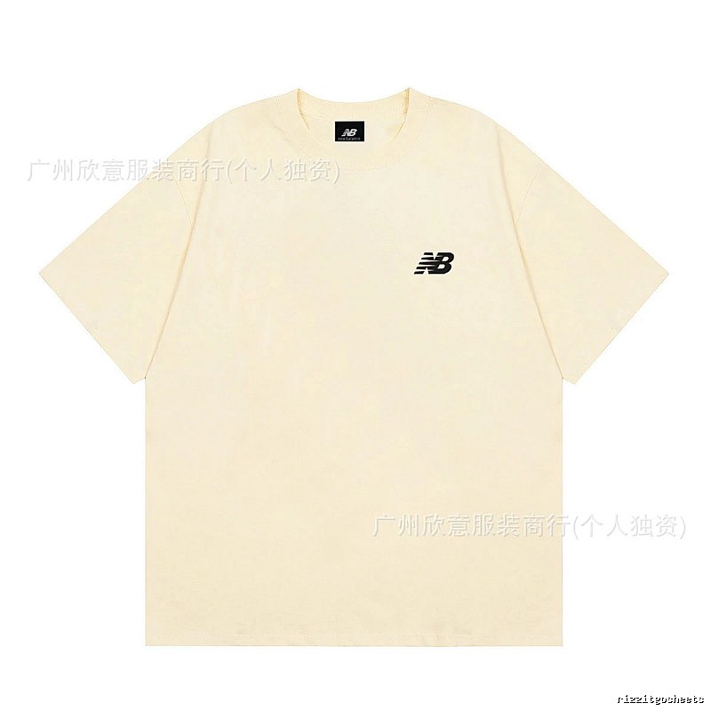New Balance Casual Minimalist Beige Short-sleeve T-shirt