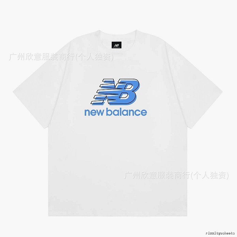 New Balance Casual Printed White Short-sleeve T-shirt