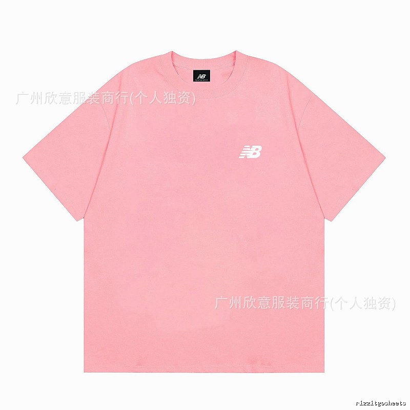 New Balance Minimalist Casual Style Pink Short-sleeve T-shirt