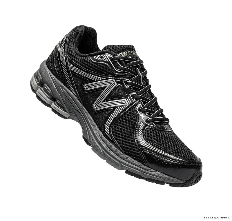 New Balance retro-style black and grey sports shoes