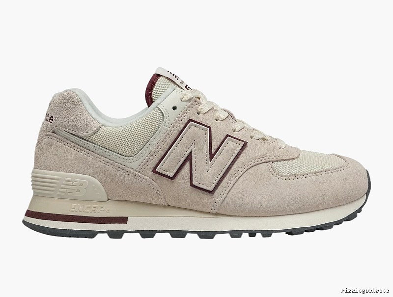 New Balance retro-style light gray sports shoes