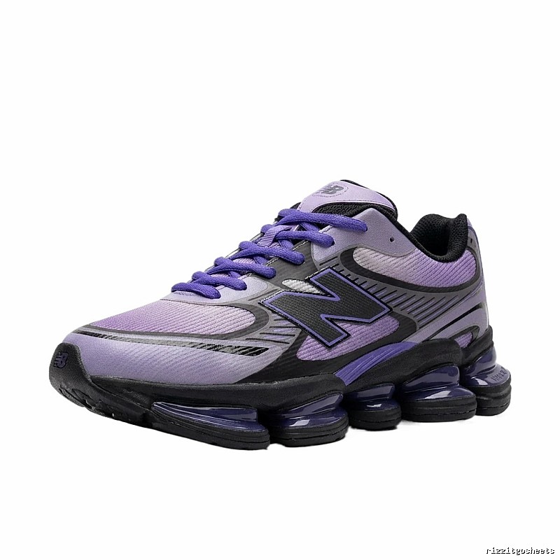 New Balance retro-style purple-gray sports shoes