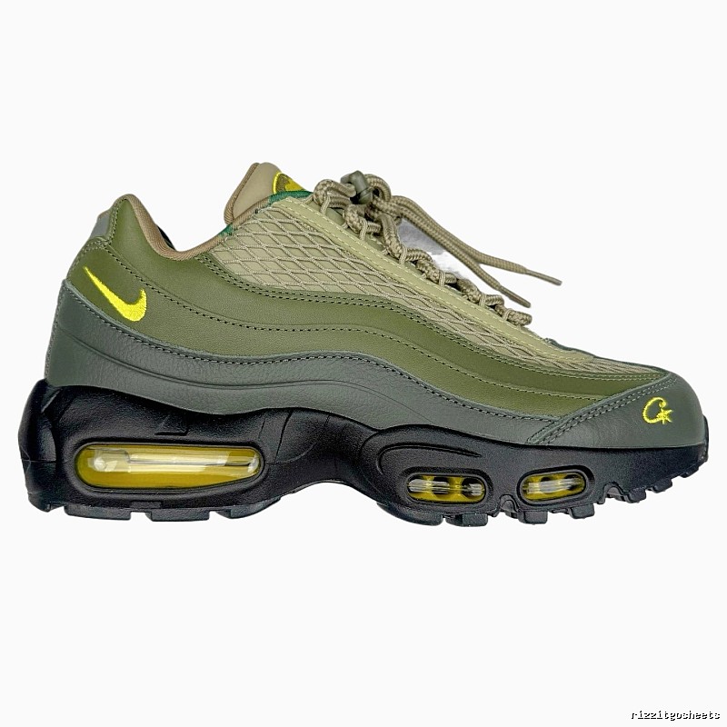 Nike Air Max 95 Retro Style Olive Green Sports Shoes