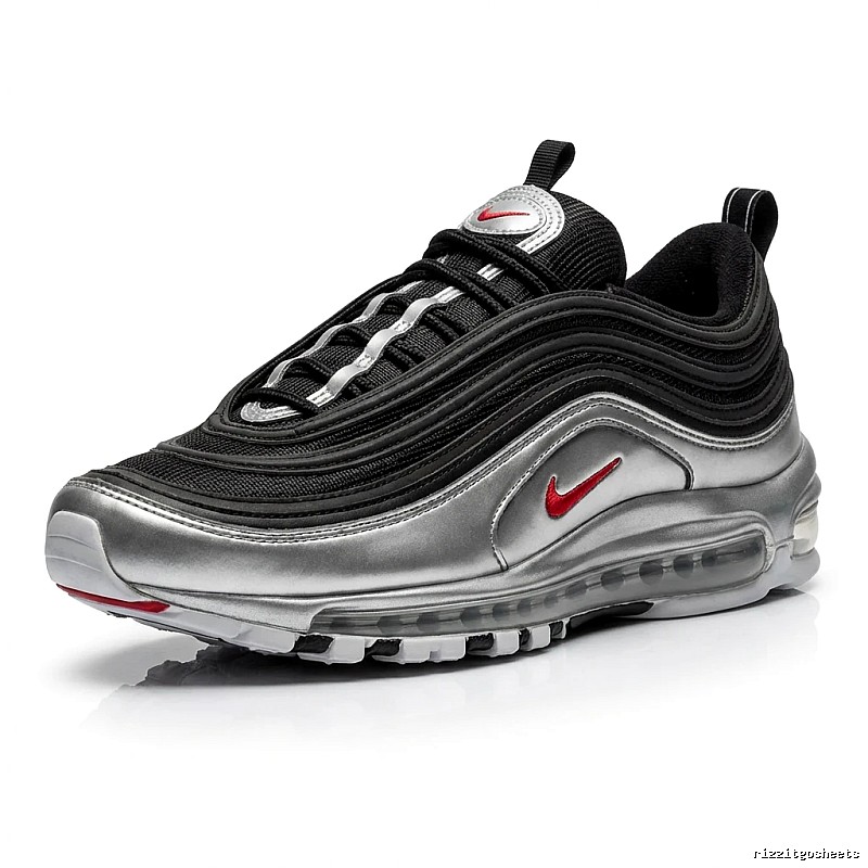 Nike Air Max 97 Silver and Black Retro Sports Shoes