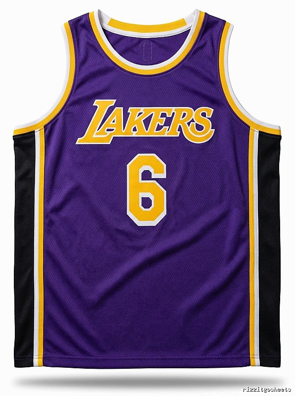 Nike LeBron James purple and gold Lakers jersey