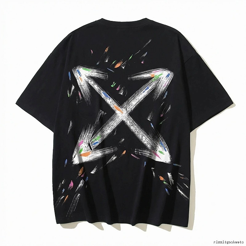 Off-White Graffiti Style Black T-shirt