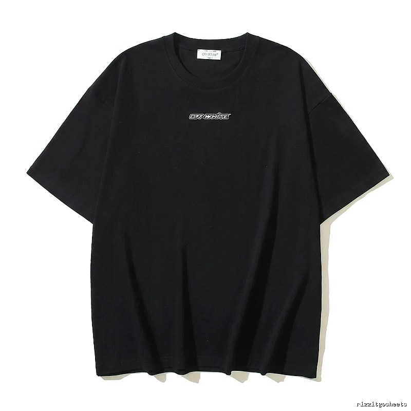 Off-White minimalist style black T-shirt