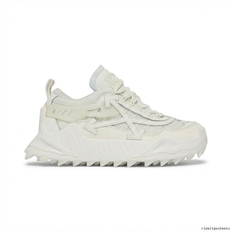 Off-White retro-style white sports shoes
