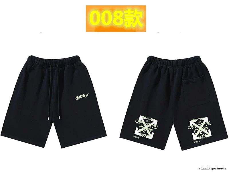 Off-White Style 008 Trendy Black Shorts